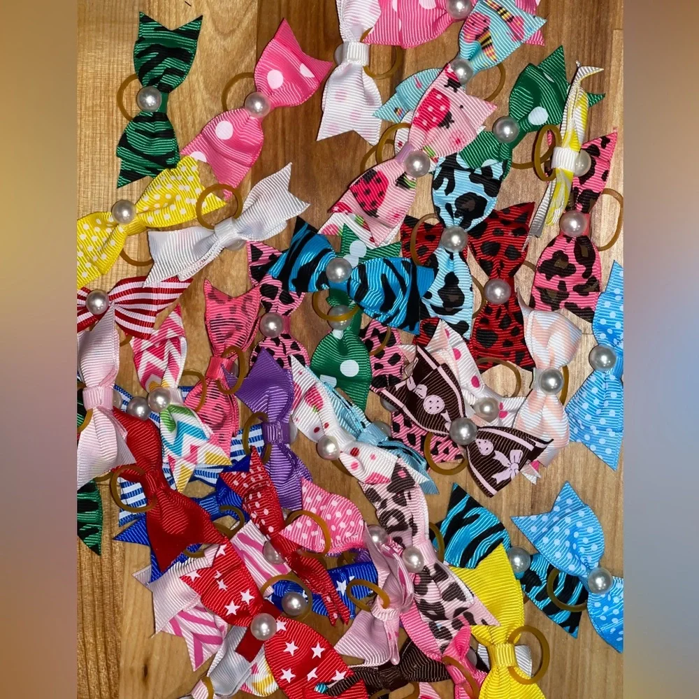 50 piece pet hair bows